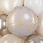 Шар фольга FA18 круг «Ты прекрасна», бежевый, с гелием арт.13499