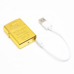 Зажигалка электронная, дуговая «Слиток золота», USB арт.2598182