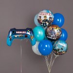 Шар фольга FA18 круг «Блоки. Любимая игра №5» с гелием арт.27003S