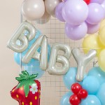 Шары фольгированные FA16 надпись «BABY», белый песок арт.27590