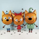 Шар фольга FA39 «Три кота Коржик», фигура ходячая с гелием арт.405018