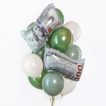 Шар фольга К26 Доллар, с гелием арт.518206