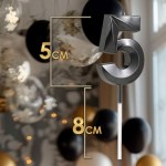 Свеча в торт на шпажке «Грань», черная цифра 5 арт.5572749