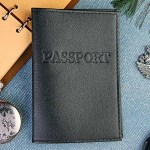 Обложка для паспорта + визитница, нат. кожа, цвет черный арт.6643