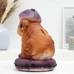 Копилка гипсовая «Собака Босс в кепке» H-19 см цвета микс арт.6700