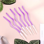 Свечи для торта «Тонкие спирали» с подставками 11 см набор 6 шт, фиолетовые арт.7597551